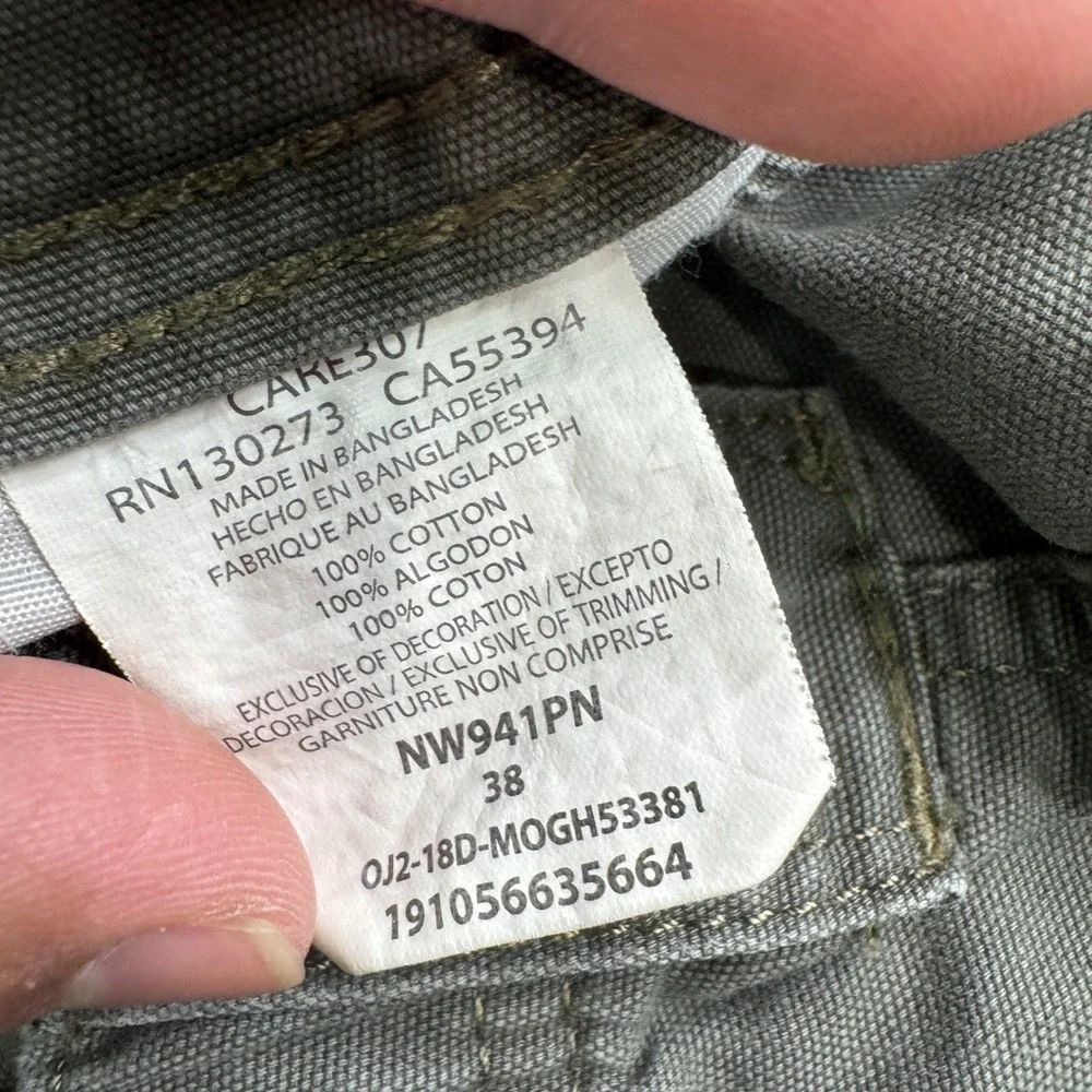 Wrangler Authentic Issue Cargo Shorts Mens 38 Olive Green Canvas Workwear